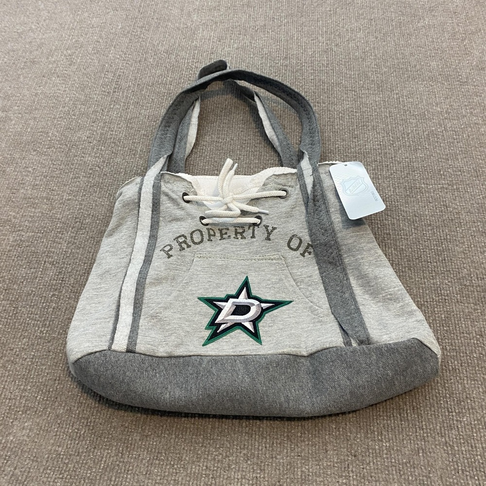 Dallas Stars Purse Womens One Size Gray NHL Hockey Little Earth Hoodie Lace Up